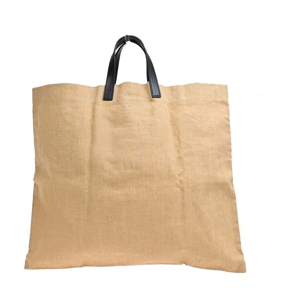 FENDI Logo Baguette Silhouette Tote Hand Bag Canvas Leather Brown Italy 68KA638 - Picture 3 of 15